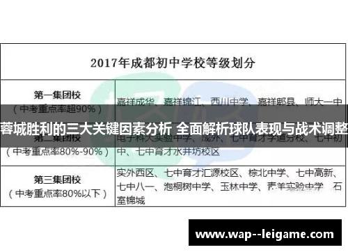 蓉城胜利的三大关键因素分析 全面解析球队表现与战术调整