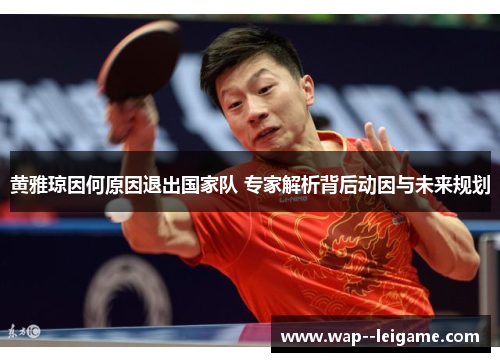 黄雅琼因何原因退出国家队 专家解析背后动因与未来规划 黄雅琼因何原因退出国家队 专家解析背后动因与未来规划